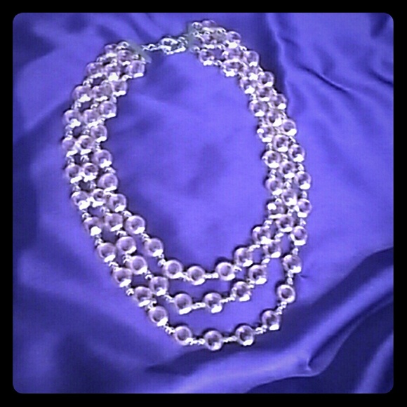 3 layer pink necklace