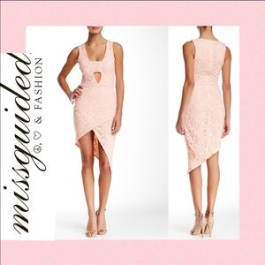 💋Very Sexy Asymmetrical Hem Lace Sheath Dress $80