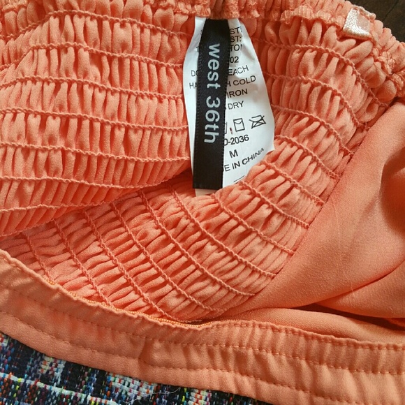 Peach Strapless Dress - Picture 3 of 3