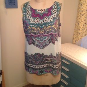 Very cute talbots sleeveless silky top size M