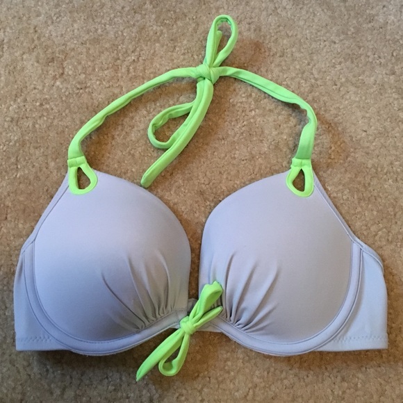 Victoria's Secret Other - VICTORIAS SECRET BLUE/NEON GREEN PUSH-UP SWIM TOP