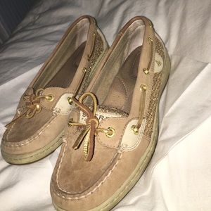 gold sperry topsiders