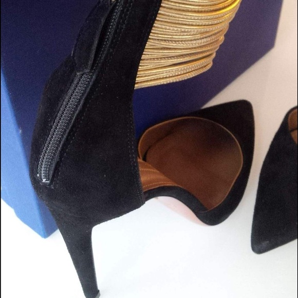 Aquazzura Hello Lover cord-trimmed suede pumps. - Picture 2 of 4