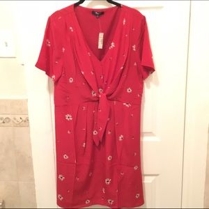 New Madewell silk floral dress