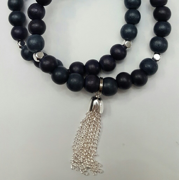 Wood Bracelet Set w/ Tassel