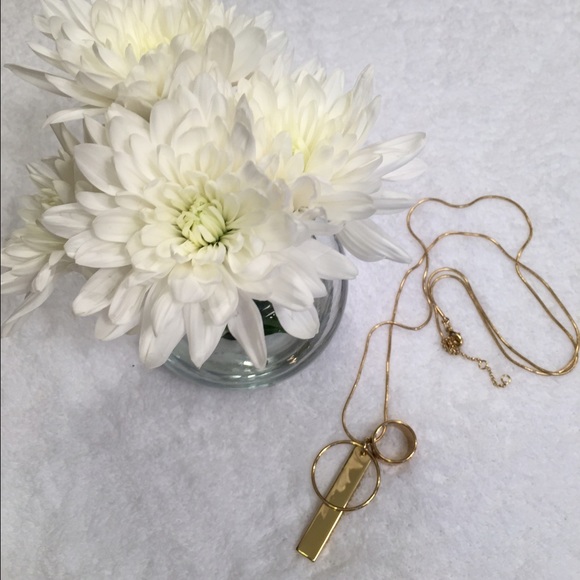 J. Crew Bar and Circles Geo Pendant