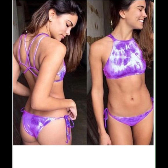 Tie Dye High Neck Bikini