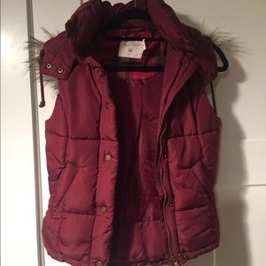 Maroon Puffer Vest