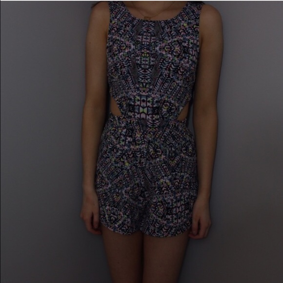 Kendall and Kylie cut out romper