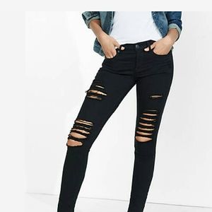 Black Express Denim Leggings