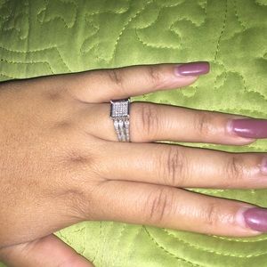 Ring. Three bands with custom heart engraved