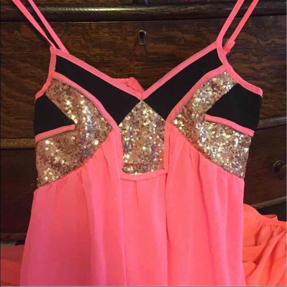 Pink sequin dress