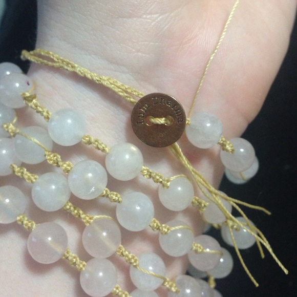 Lulu Dharma 5 Wrap bracelet Rose Quartz