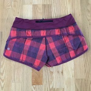Plaid Lululemon shorts