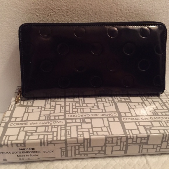 Comme des garçons continental leather zip wallet