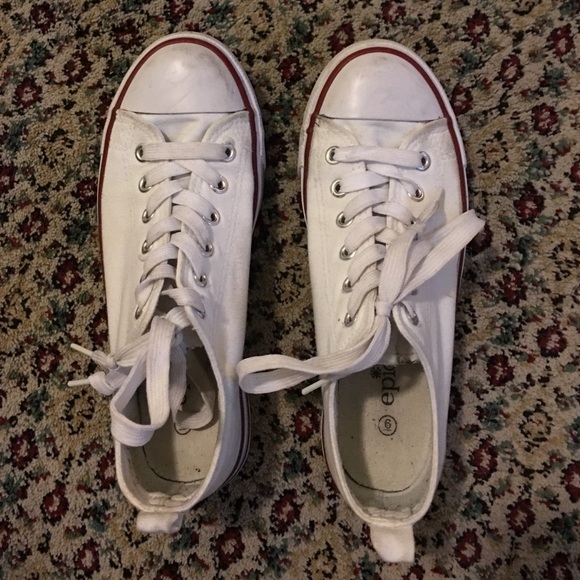 White Converse Style Sneakers