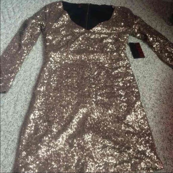 Long sleeve sparkle dress