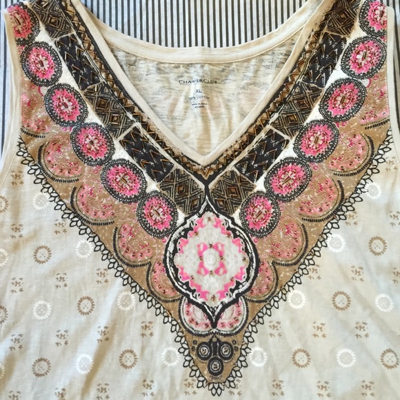 Beaded V-Neck Tank Top 🌷 - Picture 3 of 4