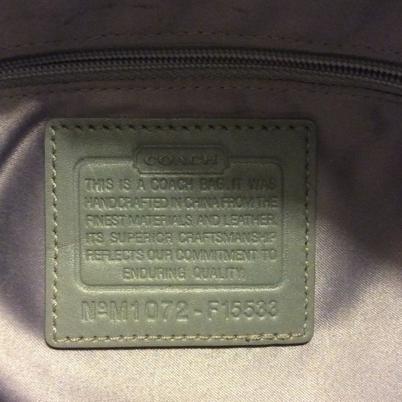 grey authentic coach bag w patent detail - Picture 4 of 4