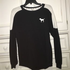 Pink Varsity Crew Pullover