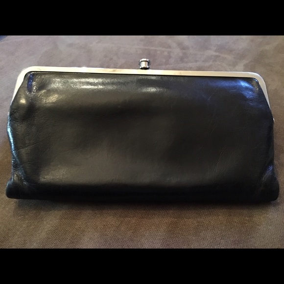 HOBO Black Leather Lauren Wallet