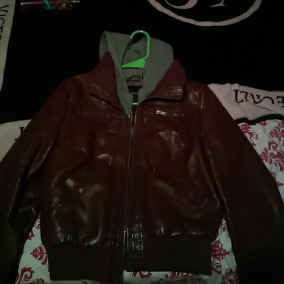 Forever 21 Leather maroon jacket - Picture 1 of 3
