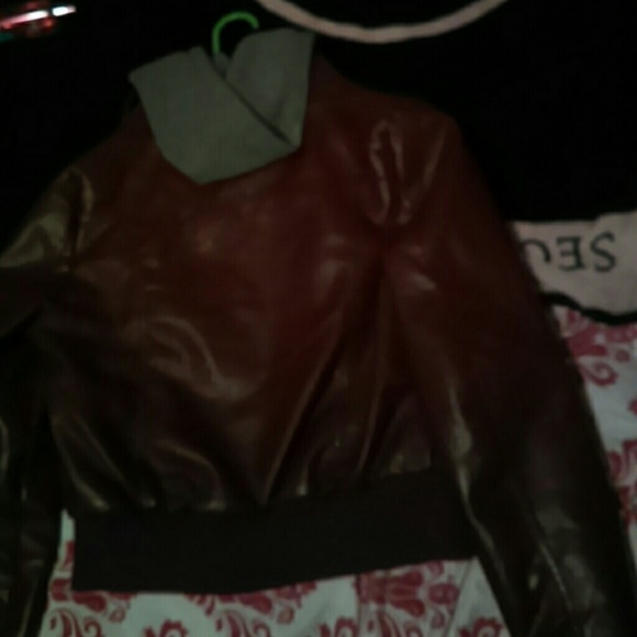 Forever 21 Leather maroon jacket - Picture 3 of 3