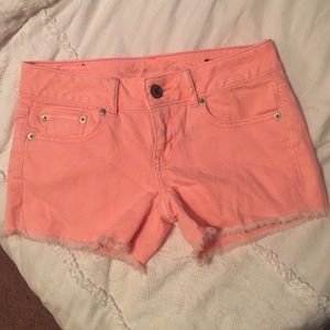 Neon coral shorts!