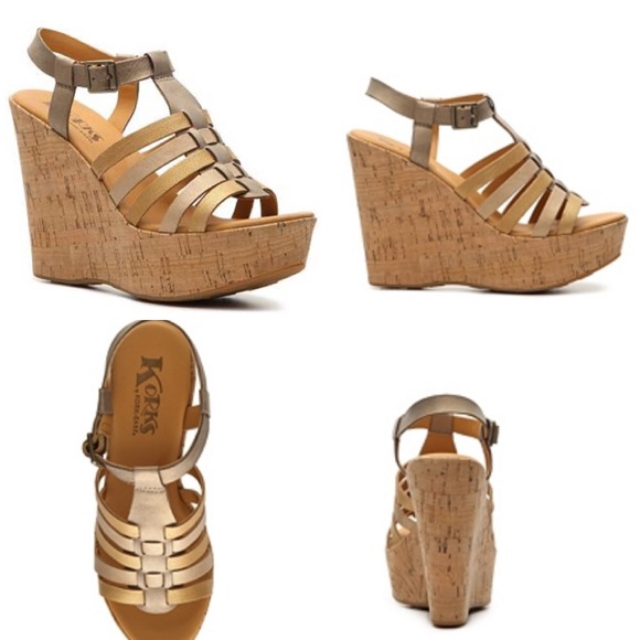 Korks by Kork-Ease Poppy Cork Wedge Sandal- New - Picture 2 of 4