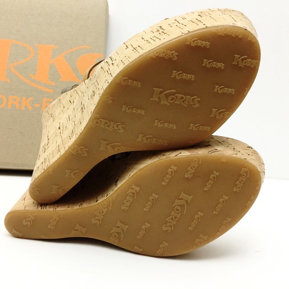 Korks by Kork-Ease Poppy Cork Wedge Sandal- New - Picture 3 of 4