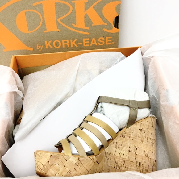 Korks by Kork-Ease Poppy Cork Wedge Sandal- New - Picture 4 of 4