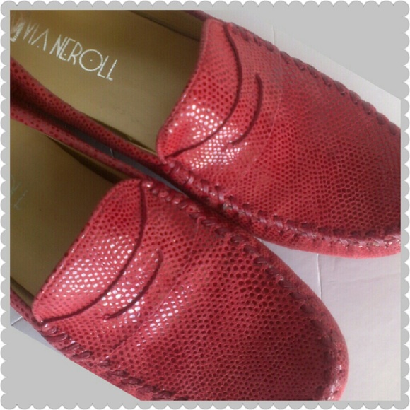 Via Neroll Shoes - ***FLASH SALE***   Red Loafers Shoes