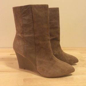 Gorgeous Taupe Tan Suede & Leather Zara Boots