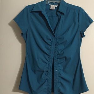 Blouse short sleeves fitted shirt