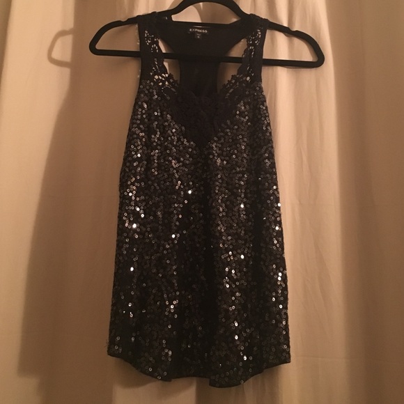 Black sequin top - Picture 1 of 3