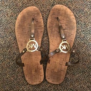 Brown and Gold Michael Kors Sandles