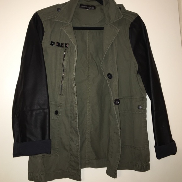 Jackets & Coats Faux Leather Arms Army Jacket Poshmark