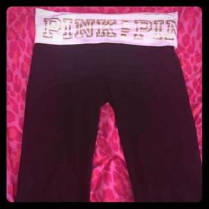 VS PINK BOOTCUT YOGA PANTS