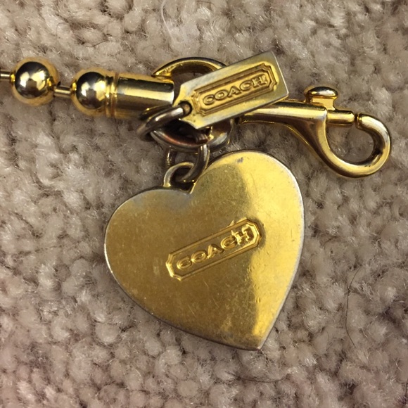 Gold tone Coach Charm Bracelet