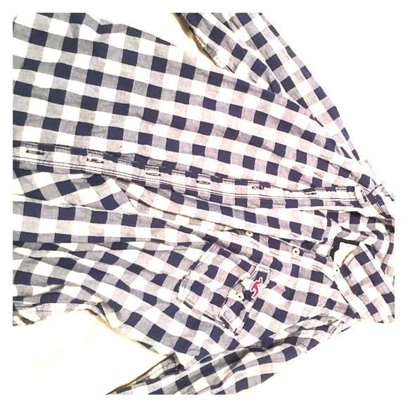 Flannel navy blue Hollister