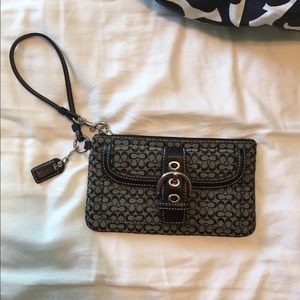 Black authentic coach wristlet