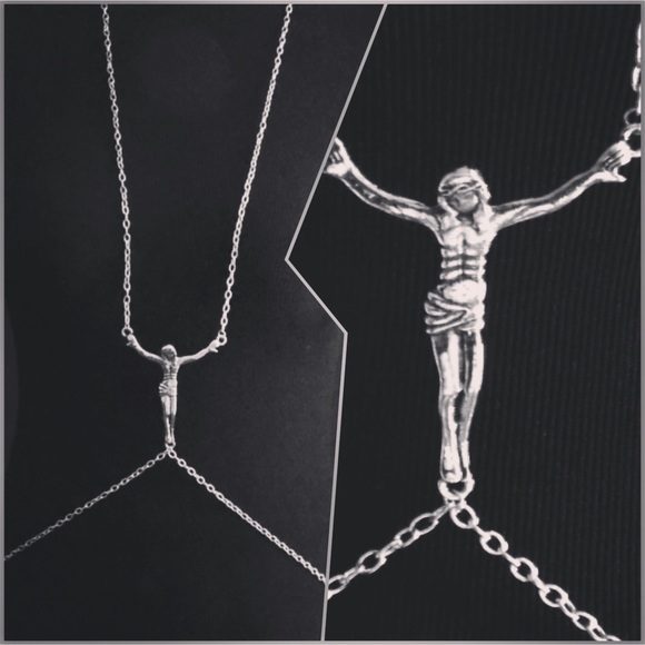 Statement Crucified Metal Body Chain