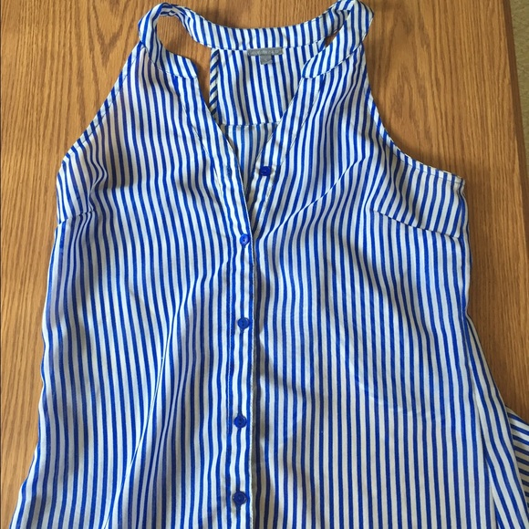 Blue & White • Open Back Tank