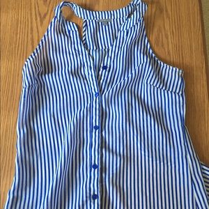 Blue & White • Open Back Tank