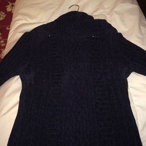 Acrylic Navy Turtleneck