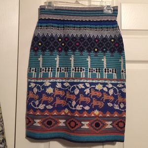 Anthropologie Llama Sweater Skirt