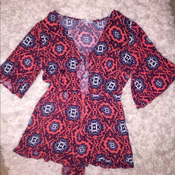 paisley print romper
