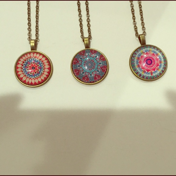 Mandala Necklace Bundle 3 Necklaces