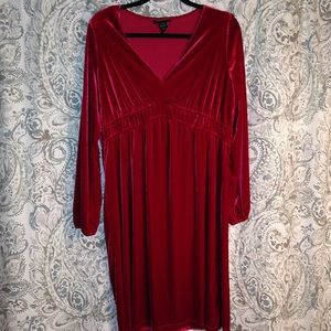 Lane Bryant Red Velvet Dress