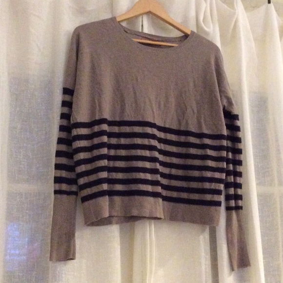 Tan and black stripe sweater